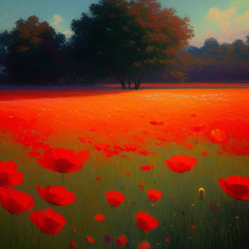 curly-lemur12: landscape field poppies