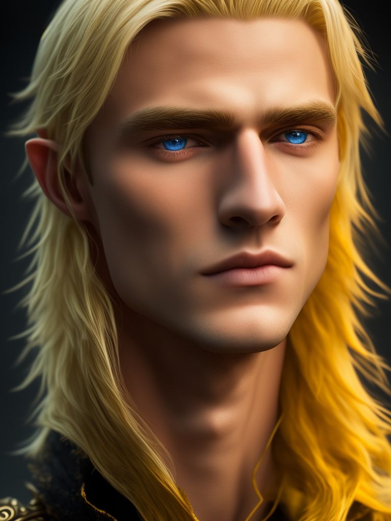 jcmn: a handsome young blond male blond elf