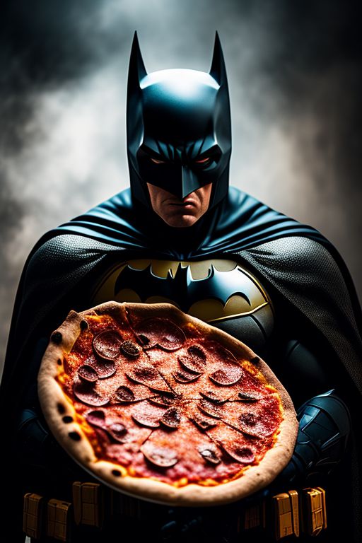 putrid-heron505: batman eating pizza