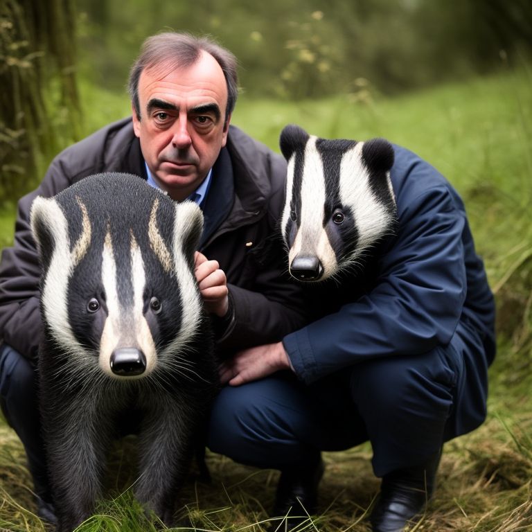 doting-bear869: peter hitchens with badger