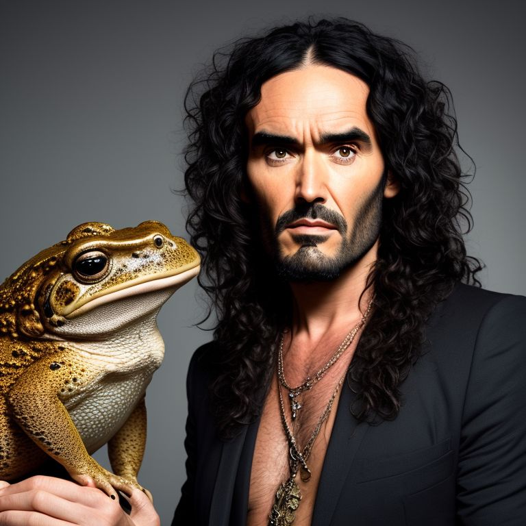 Russell brand with toad