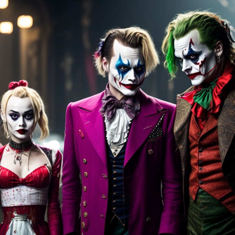 doting-bear869: Johnny Depp as the Joker and Lily-Rose Depp as Harley Quinn