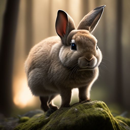 numb-dog225: photo of a rabbit in a dreamy woods has a well-balanced ...