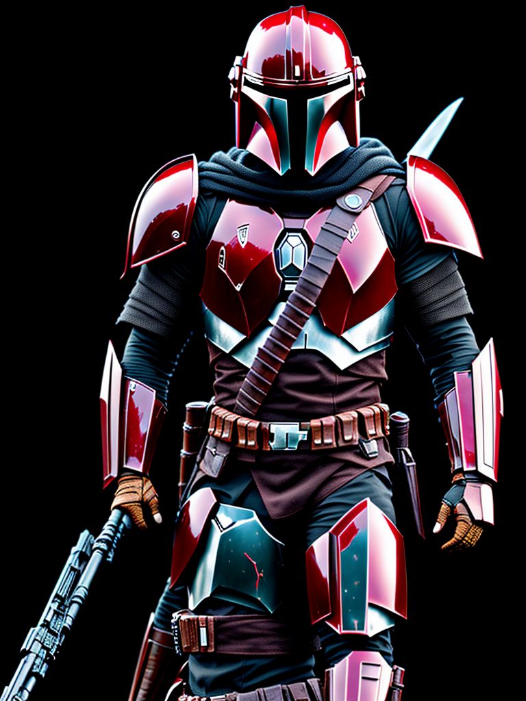 red mandalorian armor