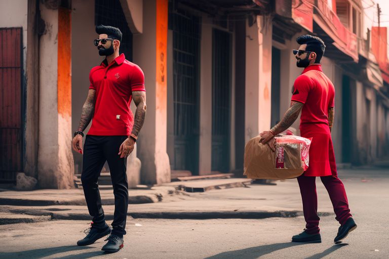 virat kohli red shirt