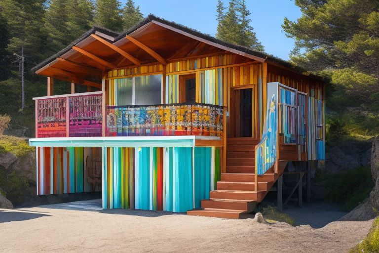 worseturtle85 bathing facility near the coast, colorful