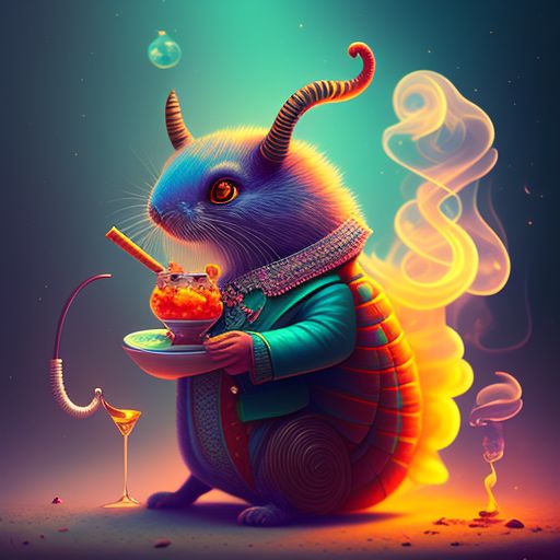 quirkywasp576 caterpillar smoking a hookah pipe