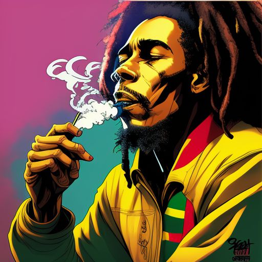 rastafarian smoking weed