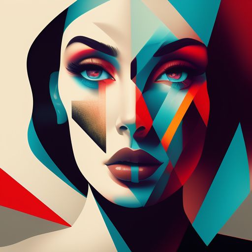 wee-fox694: artistic face with megan fox abstract geometric forms and ...