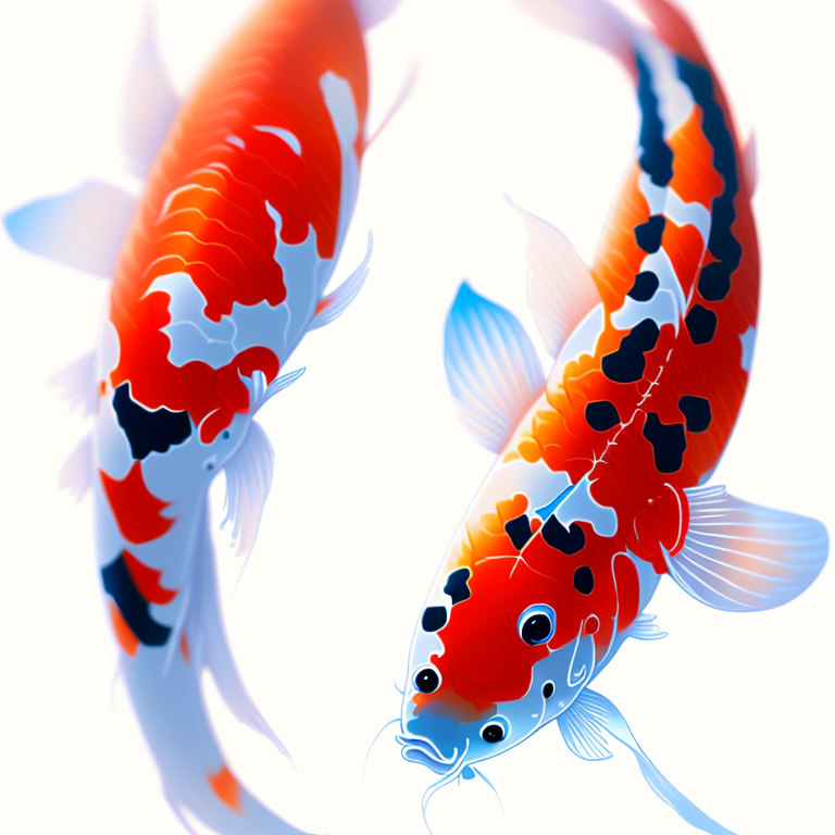 droopy-koala532: Japanese koi fish with blue background