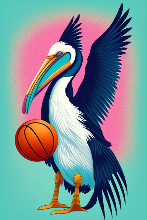 pelican playing basketball clip art

, Colorful, Atmospheric, Whimsical, Pastel colors, Isolated, clip art-style, by artist tara mcpherson, trending on etsy and redbubble.