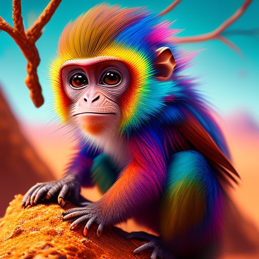 Cute Monkey - Mohit184 - Digital Art, Animals, Birds, & Fish, Other Animals,  Birds, & Fish - ArtPal, monkey 