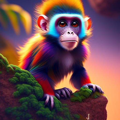 Cute Monkey - Mohit184 - Digital Art, Animals, Birds, & Fish, Other  Animals, Birds, & Fish - ArtPal