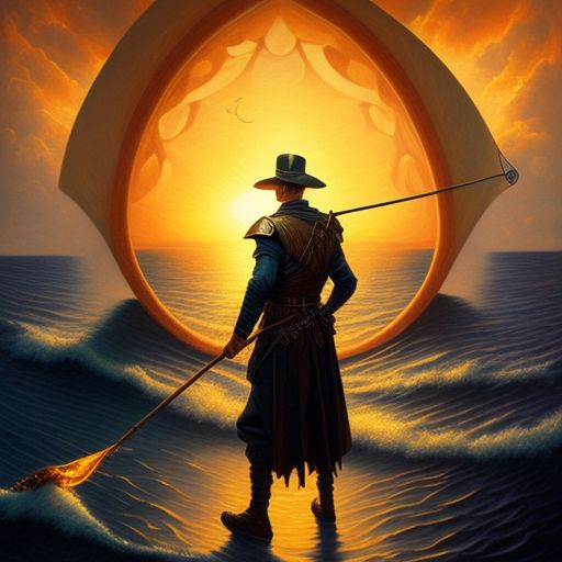 евгенийфёдоров: the old man is fishing in the sea with a seine, has ...