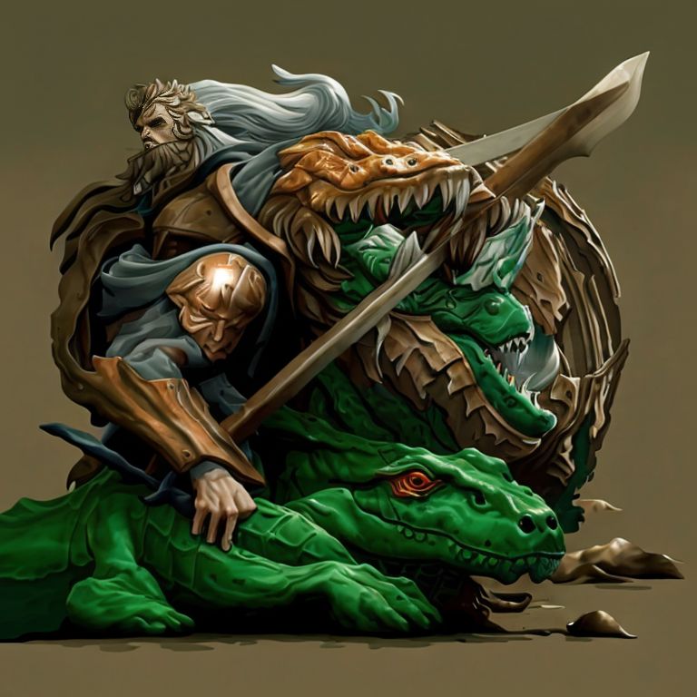 prompthunt: green dragon sleeping in a swamp, fantasy, dnd, art by greg  rutkowski