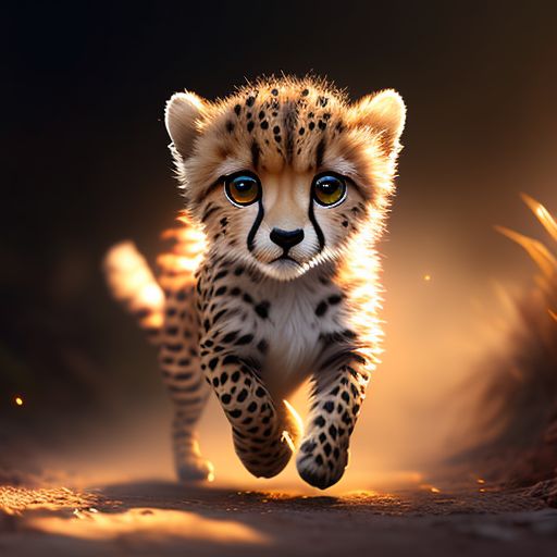 cute baby cheetahs running