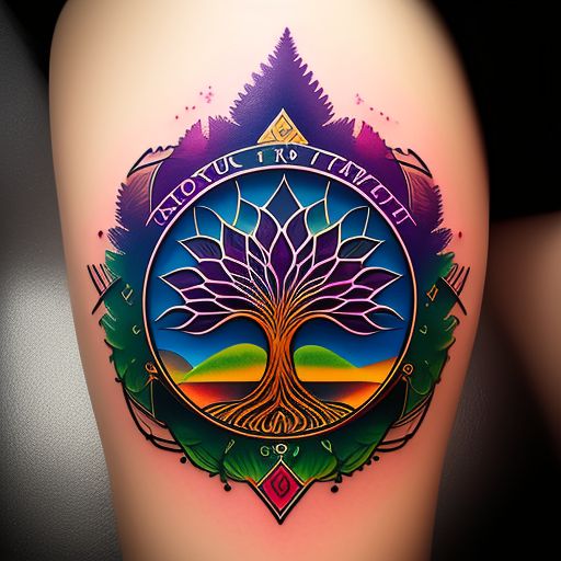 tree of life tattoo color