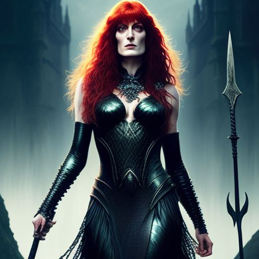 wild-baboon370: Florence Welch as an evil mermaid holding a trident ...