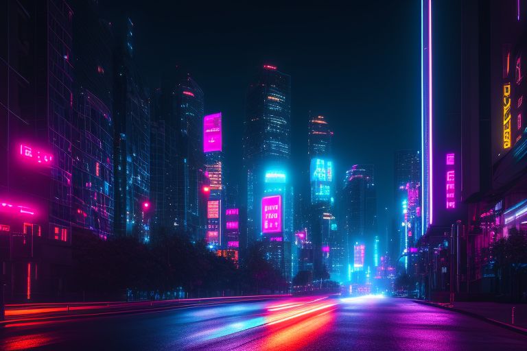 cool-chamois677: cyber punk, city, neon, 4k