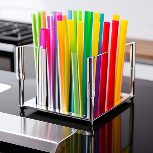 samewasp560 A Straw Holder Dispenser with some colorful drinking