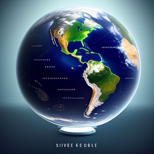 realistic earth map flat