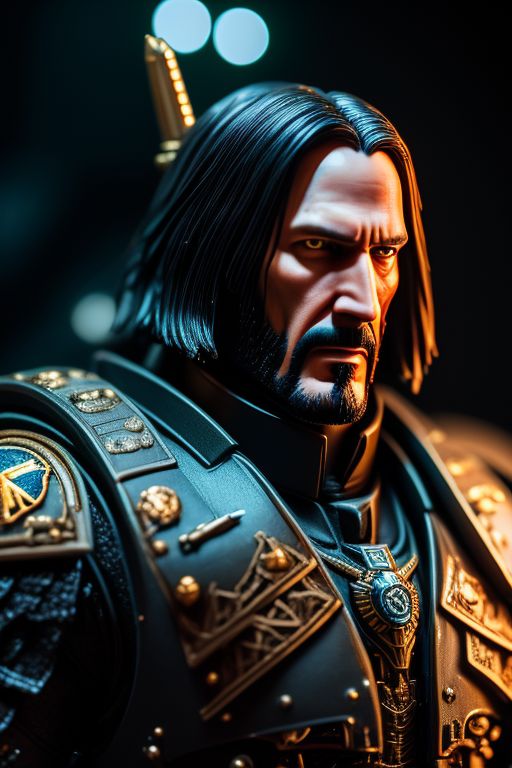 John Wick as a Warhammer Figurine - AI Photo Generator - starryai