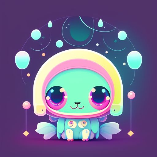 vague-jackal169: cute, alien, cozy wallpaper, vector illustration, kawaii,  pastel colors