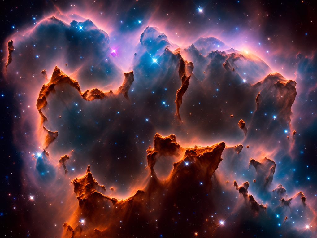 Mystic Mountain in Carina Nebula (Hubble Space Telescope) by NASA