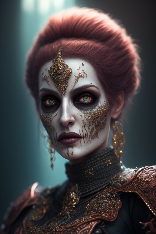 Walk77: undead female lich, octane, render, bad anatomy, blurry, fuzzy ...