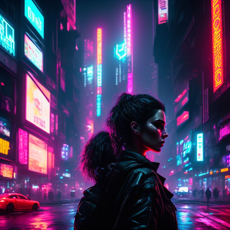 Cyberpunk 2077, blue, city, neon, night, pink, purple, HD phone