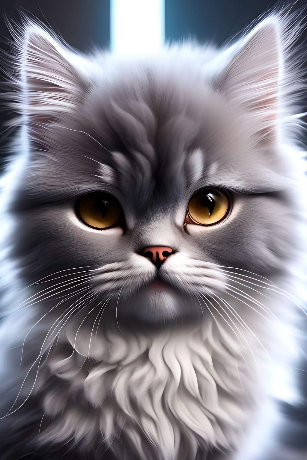 Grey and white persian 2024 cat