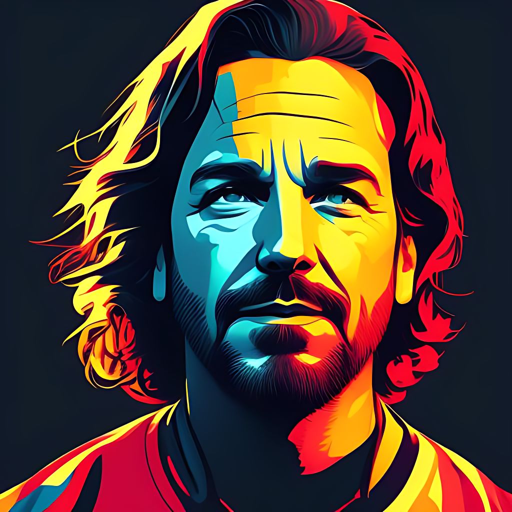 another-ibis457: Eddie Vedder face Splash ART colorfull