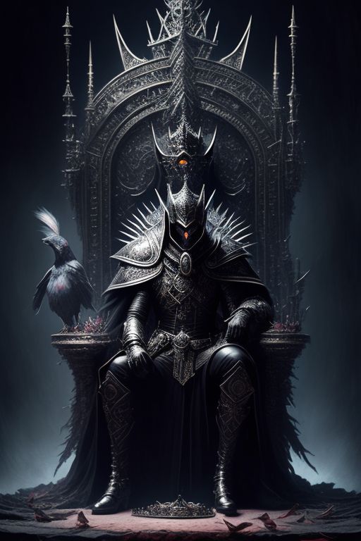 Premium Photo  A dark fantasy art style image of a king sitting
