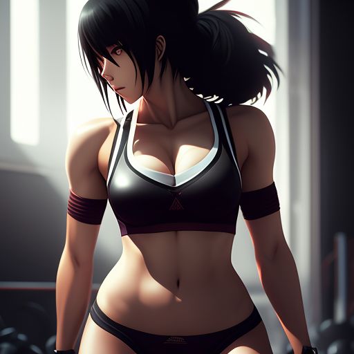 truthful-bee683: Mikasa Ackerman, gym, bra, bed