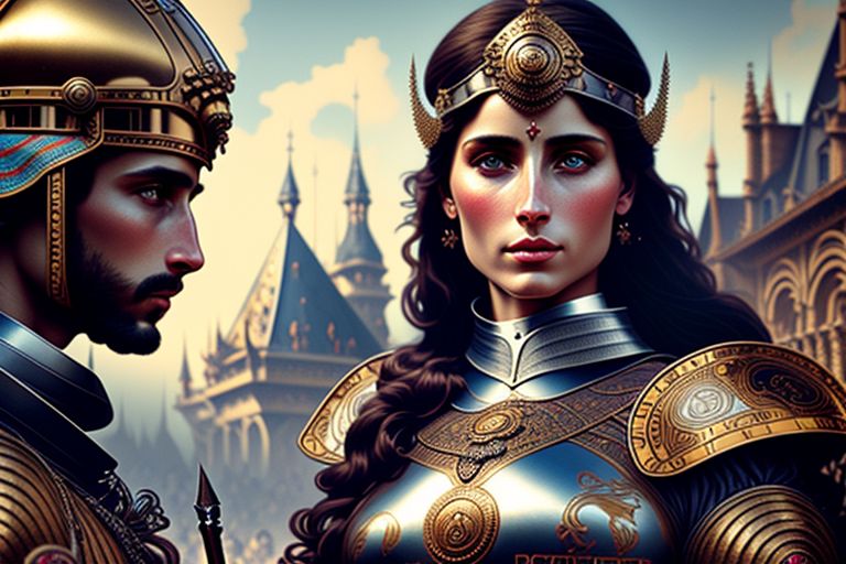 realoryx430 beautiful Joan de Arc glorified, magnificent and powerful