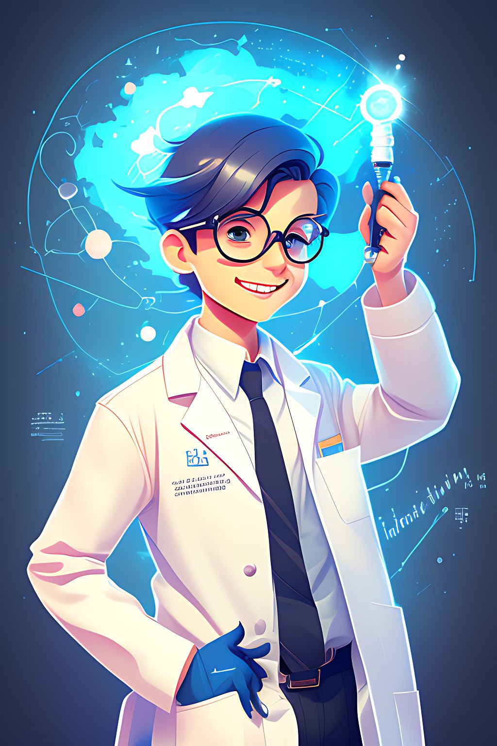 anime scientist male