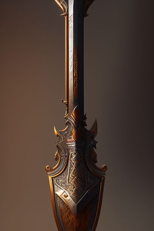 organicduck312 Highly detailed Magical axe with long wooden handle