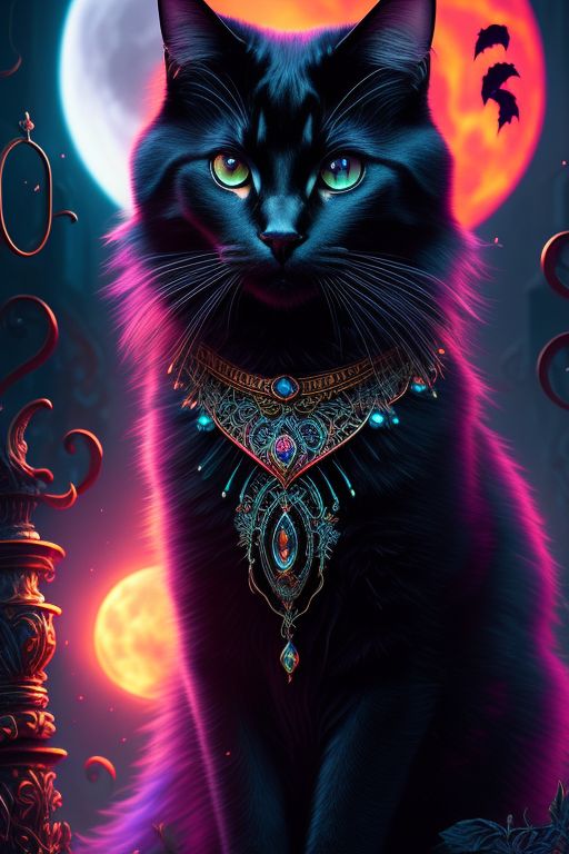 dead-manatee675: ornate, intricate details, black cat, beautiful eyes ...