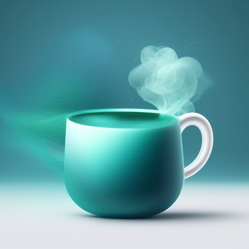 timely-cobra844: A minimalist, digital art of a steaming cup of tea ...