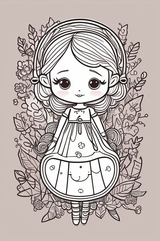 Bookworm / Book girl Line Art  Coloring book art, Book art