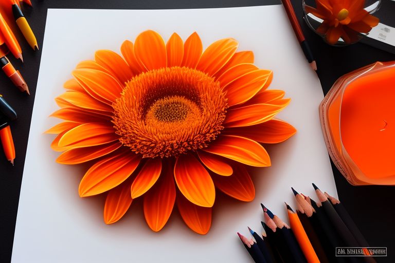 realistic drawing of a flower