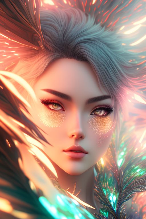 Mythical creatures emerging from a glowing forest, hyper-realistic, intricate scales and feathers, neon ambience, digital art., Symbiote, clear and detailed eyes, Beautiful detailed eyes, Intricate details, hyper-realistic, Skin pores, Anime, film look, Cinema, Fantasy, digital art, specular highlights, neon ambience,  Kuvshinov Ilya, diffused light, anime aesthetic, Digital illustration, Aokamei﻿, Todd McFarlane, 4k
