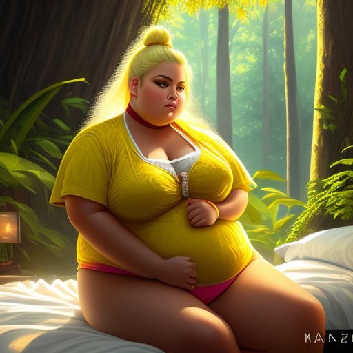 Beautiful curvy overweight blonde girl plus size Vector Image