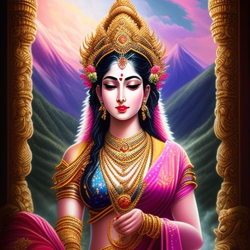 right-beaver200: Hindu goddess Maa Parvati Devi stands tall, her ...