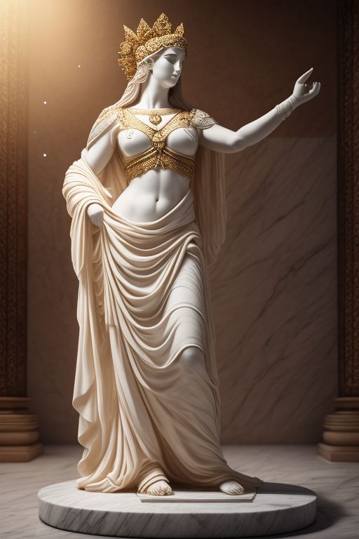 blackfox535 Relistic full body statue of an ancient greek goddess