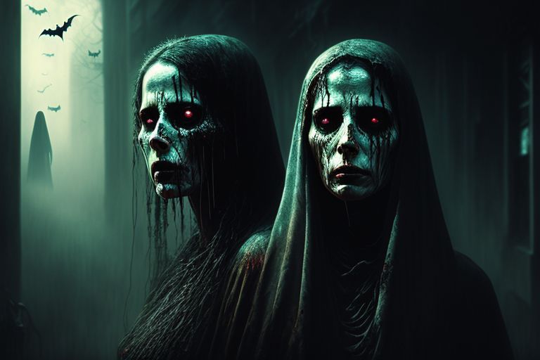 tepidferret610 woman ghost, Scary horror scene for background