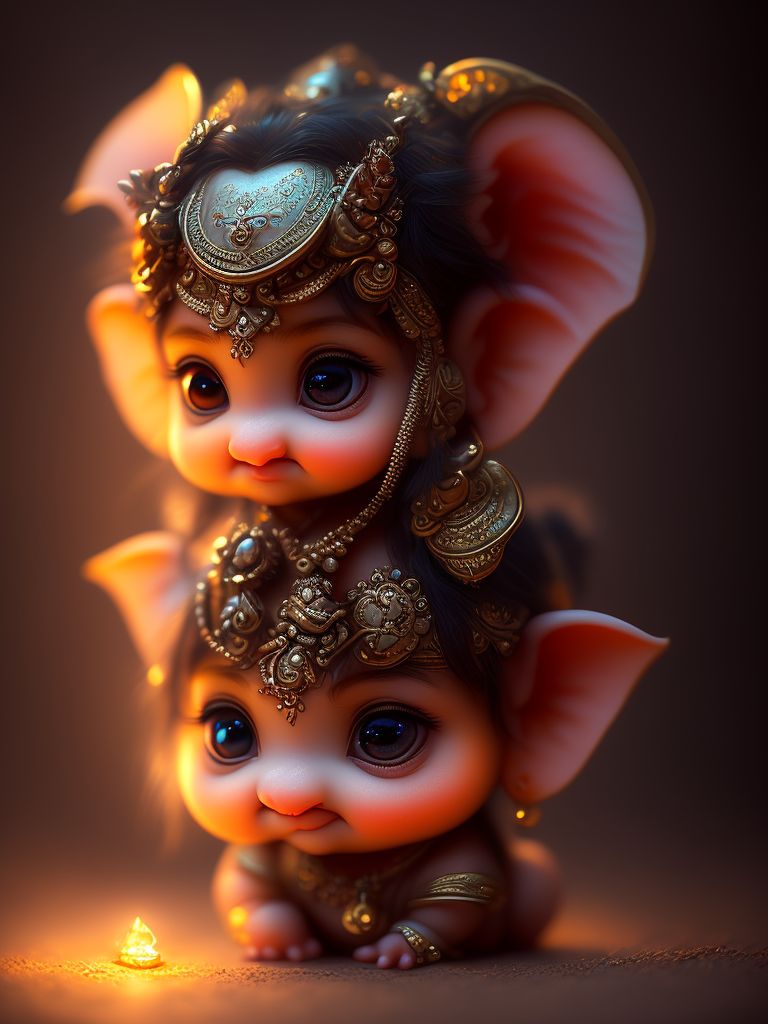 stained-boar998: Cute baby ganesha