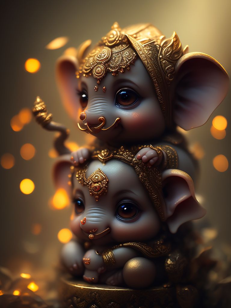 stained-boar998: Cute baby ganesha