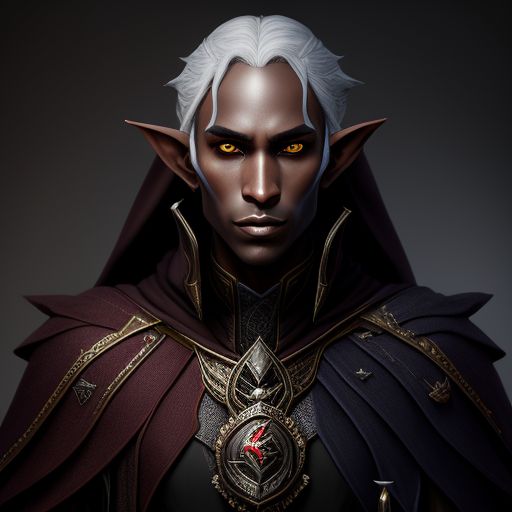 famous-newt877: half-elf drow warlock male, regular colored eyes, dark ...