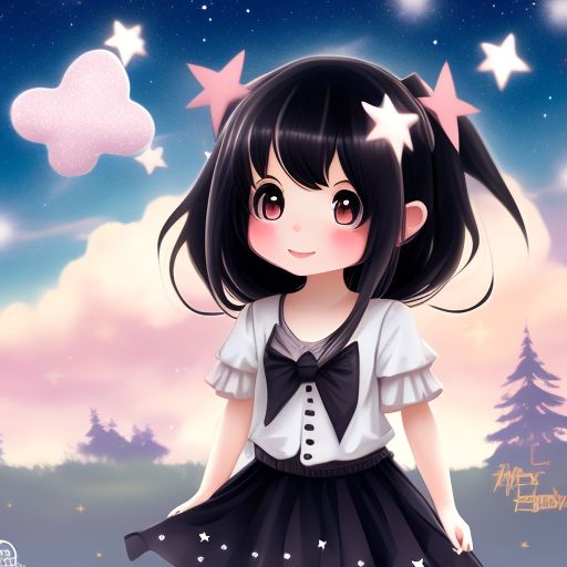 anime babies with black hair